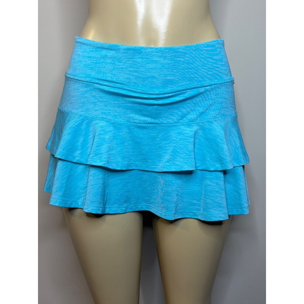 Lija Women's Ruffle Blue Skort Skirt Size S/P